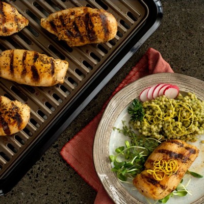 Гриль George Foreman барбекю Smokeless BBQ Grill 1606Вт, темп. режимів-3, з`ємні пластини, пластик, чорний (25850-56) Гриль George Foreman барбекю Smokeless BBQ Grill 1606Вт, темп. режимів-3, з`ємні пластини, пластик, чорний (25850-56)
