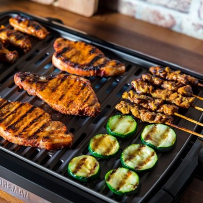 Гриль George Foreman барбекю Smokeless BBQ Grill 1606Вт, темп. режимів-3, з`ємні пластини, пластик, чорний (25850-56) Гриль George Foreman барбекю Smokeless BBQ Grill 1606Вт, темп. режимів-3, з`ємні пластини, пластик, чорний (25850-56)