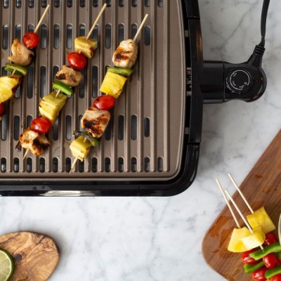 Гриль George Foreman барбекю Smokeless BBQ Grill 1606Вт, темп. режимів-3, з`ємні пластини, пластик, чорний (25850-56) Гриль George Foreman барбекю Smokeless BBQ Grill 1606Вт, темп. режимів-3, з`ємні пластини, пластик, чорний (25850-56)