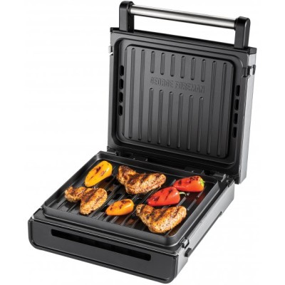 Гриль George Foreman прижимний Smokeless Grill 1575Вт, темп. режимів-1, з`ємні пластини, пластик, чорний (28000-56) Гриль George Foreman прижимний Smokeless Grill 1575Вт, темп. режимів-1, з`ємні пластини, пластик, чорний (28000-56)