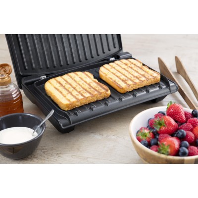Гриль Russell Hobbs прижимний Family SteelGrill 1650Вт, темп. режимів-1, метал, червоно-чорний (25040-56)