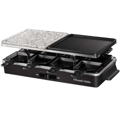 Гриль Russell Hobbs раклетниця Multi Raclette 3in1, 1400Вт, 8 сковорідок, нерж.сталь, чорний (26280-56) Гриль Russell Hobbs раклетниця Multi Raclette 3in1, 1400Вт, 8 сковорідок, нерж.сталь, чорний (26280-56)
