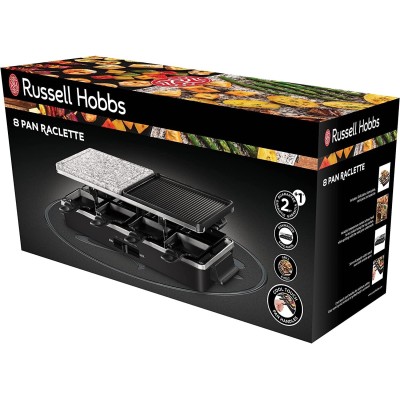 Гриль Russell Hobbs раклетниця Multi Raclette 3in1, 1400Вт, 8 сковорідок, нерж.сталь, чорний (26280-56) Гриль Russell Hobbs раклетниця Multi Raclette 3in1, 1400Вт, 8 сковорідок, нерж.сталь, чорний (26280-56)