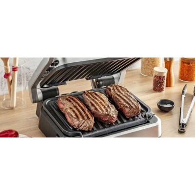 Гриль Tefal прижимний OptiGrill 2100Вт, темп. режимів-4, з`ємні пластини, метал (GC774D30) Гриль Tefal прижимний OptiGrill 2100Вт, темп. режимів-4, з`ємні пластини, метал (GC774D30)