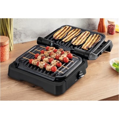 Гриль Tefal прижимний OptiGrill 2100Вт, темп. режимів-4, з`ємні пластини, метал, чорний (GC772830) Гриль Tefal прижимний OptiGrill 2100Вт, темп. режимів-4, з`ємні пластини, метал, чорний (GC772830)