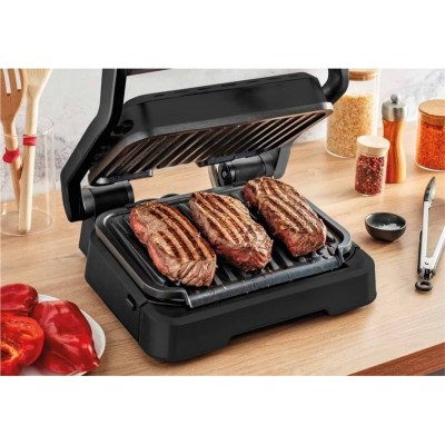 Гриль Tefal прижимний OptiGrill 2100Вт, темп. режимів-4, з`ємні пластини, метал, чорний (GC772830) Гриль Tefal прижимний OptiGrill 2100Вт, темп. режимів-4, з`ємні пластини, метал, чорний (GC772830)