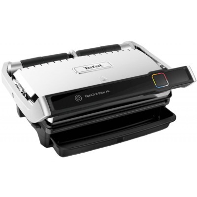 Гриль Tefal прижимний OptiGrill Elite XL 2200Вт, темп. режимів-16, з`ємні пластини, метал (GC760D30)