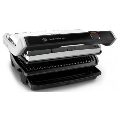 Гриль Tefal прижимний OptiGrill Elite XL 2200Вт, темп. режимів-16, з`ємні пластини, метал (GC760D30)