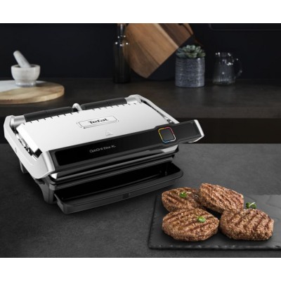 Гриль Tefal прижимний OptiGrill Elite XL 2200Вт, темп. режимів-16, з`ємні пластини, метал (GC760D30)