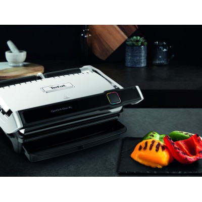 Гриль Tefal прижимний OptiGrill Elite XL 2200Вт, темп. режимів-16, з`ємні пластини, метал (GC760D30)
