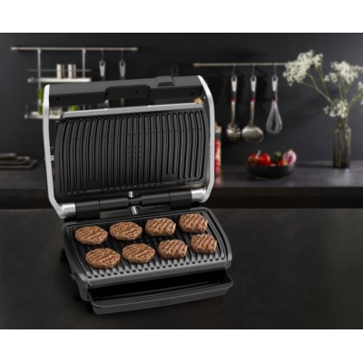 Гриль Tefal прижимний OptiGrill Elite XL 2200Вт, темп. режимів-16, з`ємні пластини, метал (GC760D30)