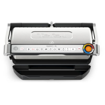 Гриль Tefal прижимний OptiGrill+ XL 2000Вт, темп. режимів-4, з`ємні пластини, алюміній, метал (GC727D10) Гриль Tefal прижимний OptiGrill+ XL 2000Вт, темп. режимів-4, з`ємні пластини, алюміній, метал (GC727D10)