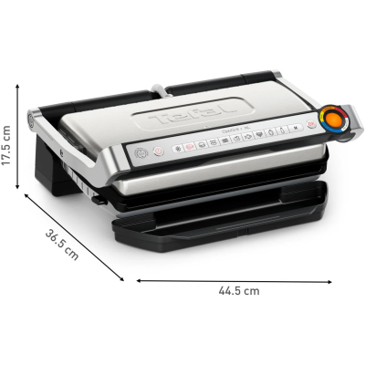 Гриль Tefal прижимний OptiGrill+ XL 2000Вт, темп. режимів-4, з`ємні пластини, алюміній, метал (GC727D10) Гриль Tefal прижимний OptiGrill+ XL 2000Вт, темп. режимів-4, з`ємні пластини, алюміній, метал (GC727D10)