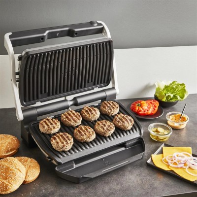 Гриль Tefal прижимний OptiGrill+ XL 2000Вт, темп. режимів-4, з`ємні пластини, алюміній, метал (GC727D10) Гриль Tefal прижимний OptiGrill+ XL 2000Вт, темп. режимів-4, з`ємні пластини, алюміній, метал (GC727D10)