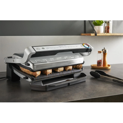 Гриль Tefal прижимний OptiGrill+ XL 2000Вт, темп. режимів-4, з`ємні пластини, алюміній, метал (GC727D10) Гриль Tefal прижимний OptiGrill+ XL 2000Вт, темп. режимів-4, з`ємні пластини, алюміній, метал (GC727D10)