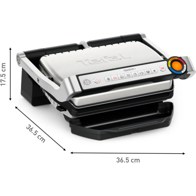 Гриль Tefal притискний OptiGrill+ 2000Вт, темп. режимів-4, знімні пластини, алюміній, метал (GC717D10) Гриль Tefal притискний OptiGrill+ 2000Вт, темп. режимів-4, знімні пластини, алюміній, метал (GC717D10)