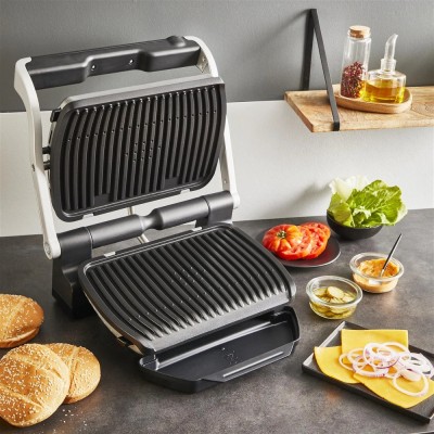 Гриль Tefal притискний OptiGrill+ 2000Вт, темп. режимів-4, знімні пластини, алюміній, метал (GC717D10) Гриль Tefal притискний OptiGrill+ 2000Вт, темп. режимів-4, знімні пластини, алюміній, метал (GC717D10)