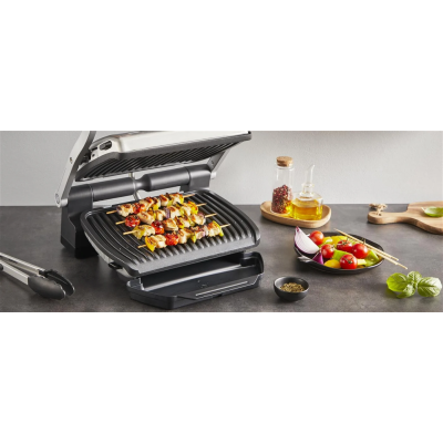 Гриль Tefal притискний OptiGrill+ 2000Вт, темп. режимів-4, знімні пластини, алюміній, метал (GC717D10) Гриль Tefal притискний OptiGrill+ 2000Вт, темп. режимів-4, знімні пластини, алюміній, метал (GC717D10)