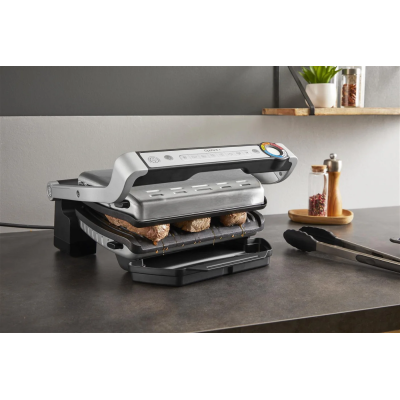Гриль Tefal притискний OptiGrill+ 2000Вт, темп. режимів-4, знімні пластини, алюміній, метал (GC717D10) Гриль Tefal притискний OptiGrill+ 2000Вт, темп. режимів-4, знімні пластини, алюміній, метал (GC717D10)
