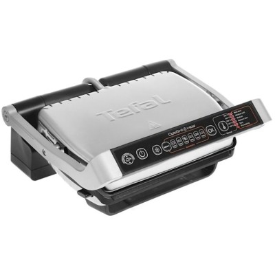 Гриль Tefal притискний OptiGrill+ Initial 2000Вт, темп. режимів-5, знімні пластини, метал (GC706D34) Гриль Tefal притискний OptiGrill+ Initial 2000Вт, темп. режимів-5, знімні пластини, метал (GC706D34)