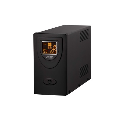 Джерело безперебійного живлення 2E DD2000, 2000VA/1200W, LCD, USB, 2xSchuko (2E-DD2000) Джерело безперебійного живлення 2E DD2000, 2000VA/1200W, LCD, USB, 2xSchuko (2E-DD2000)