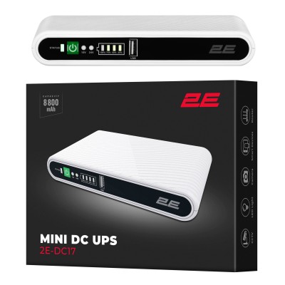 Джерело безперебійного живлення 2E Mini DC 17Вт (2E-DC17) Джерело безперебійного живлення 2E Mini DC 17Вт (2E-DC17)