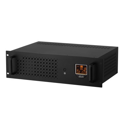 Джерело безперебійного живлення 2E RE1200, 1200VA/720W, RM 3U, LCD, USB, 2xSchuko (2E-RE1200) Джерело безперебійного живлення 2E RE1200, 1200VA/720W, RM 3U, LCD, USB, 2xSchuko (2E-RE1200)