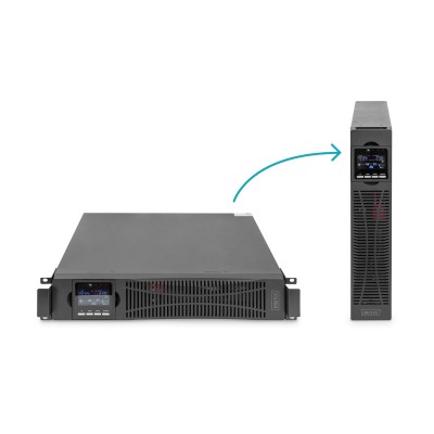 Джерело безперебійного живлення DIGITUS 3000VA/3000W, RTU2, LCD, RJ45, RS232, USB, 8xC13+1xC19 (DN-170096) Джерело безперебійного живлення DIGITUS 3000VA/3000W, RTU2, LCD, RJ45, RS232, USB, 8xC13+1xC19 (DN-170096)