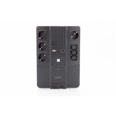 Джерело безперебійного живлення DIGITUS 800VA/480W, LED, RJ45, USB, 4xSchuko+3xC13 (DN-170111)