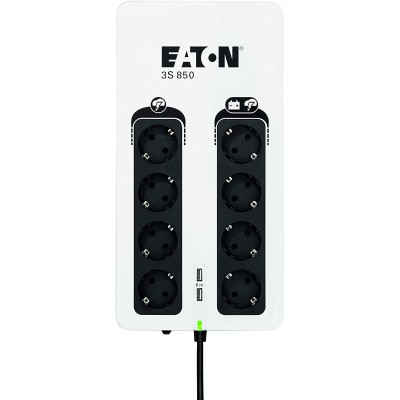 Джерело безперебійного живлення Eaton 3S, 850VA/510W, LED, USB, 8xSchuko (3S850D) Джерело безперебійного живлення Eaton 3S, 850VA/510W, LED, USB, 8xSchuko (3S850D)