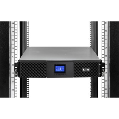 Джерело безперебійного живлення Eaton 9SX, 3000VA/2700W, RM 2U, LCD, USB, RS232, 8xC13, 1xC19 (9SX3000IR) Джерело безперебійного живлення Eaton 9SX, 3000VA/2700W, RM 2U, LCD, USB, RS232, 8xC13, 1xC19 (9SX3000IR)