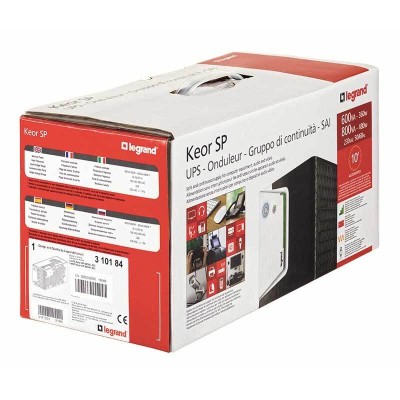Джерело безперебійного живлення Legrand Keor SP, 600ВА/360Вт, LED, USB, 4хС13 (310180) Джерело безперебійного живлення Legrand Keor SP, 600ВА/360Вт, LED, USB, 4хС13 (310180)