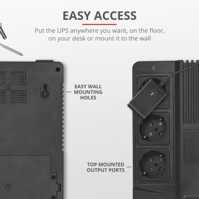 Джерело безперебійного живлення Trust Maxxon 800VA UPS with 6 standard wall power outlets BLACK (23326_TRUST) Джерело безперебійного живлення Trust Maxxon 800VA UPS with 6 standard wall power outlets BLACK (23326_TRUST)