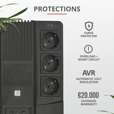 Джерело безперебійного живлення Trust Maxxon 800VA UPS with 6 standard wall power outlets BLACK (23326_TRUST) Джерело безперебійного живлення Trust Maxxon 800VA UPS with 6 standard wall power outlets BLACK (23326_TRUST)