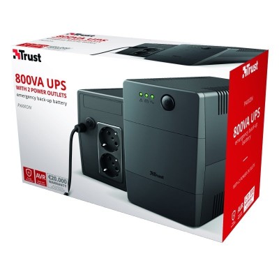 Джерело безперебійного живлення Trust Paxxon 800VA UPS with 2 standard wall power outlets чорний (23503_TRUST) Джерело безперебійного живлення Trust Paxxon 800VA UPS with 2 standard wall power outlets чорний (23503_TRUST)