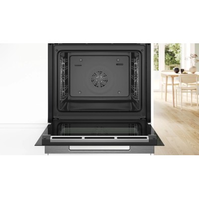 Духова шафа Bosch електрична, 71л, A+, дисплей, конвекція, білий (HBG7341W1)