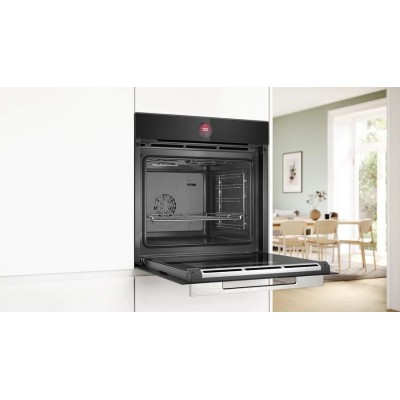 Духова шафа Bosch електрична, 71л, A+, дисплей, конвекція, чорний (HBG7341B1)