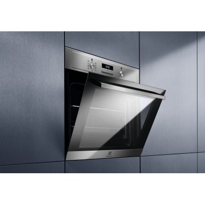 Духова шафа Electrolux електрична, 65л, A, дисплей, конвекція, нерж (EOF3H40BX)