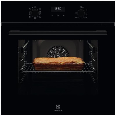 Духова шафа Electrolux електрична, 65л, A, дисплей, конвекція, телескопічні напрямні, чорний (EOF5C50BZ)