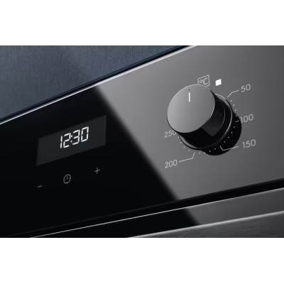 Духова шафа Electrolux електрична, 65л, A, дисплей, конвекція, телескопічні напрямні, чорний (EOF5C50BZ)