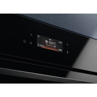 Духова шафа Electrolux електрична, 70л, А++, пара, дисплей, конвекція, ф-ція пароварки, телескопічні напрямні, чорний (EOB8S39WZ Духова шафа Electrolux електрична, 70л, А++, пара, дисплей, конвекція, ф-ція пароварки, телескопічні напрямні, чорний (EOB8S39WZ