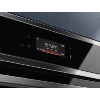Духова шафа Electrolux електрична, 72л, A+, пара, дисплей, конвекція, піроліз, телескопічні напрямні, чорний (EOE8P39WX) Духова шафа Electrolux електрична, 72л, A+, пара, дисплей, конвекція, піроліз, телескопічні напрямні, чорний (EOE8P39WX)