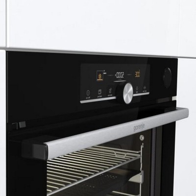 Духова шафа Gorenje електрична, 77л, A+, TouchFree, пара, дисплей, Wi-Fi керування, піроліз, готув. на різн рівнях, нерж (BPSAX6 Духова шафа Gorenje електрична, 77л, A+, TouchFree, пара, дисплей, Wi-Fi керування, піроліз, готув. на різн рівнях, нерж (BPSAX6