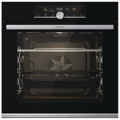 Духова шафа Gorenje електрична, 77л, A+, дисплей, покрокове випікання, чорний (BOSX6747A01BG)