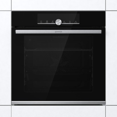 Духова шафа Gorenje електрична, 77л, A+, дисплей, покрокове випікання, чорний (BOSX6747A01BG)