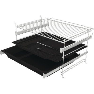 Духова шафа Gorenje електрична, 77л, A+, дисплей, покрокове випікання, чорний (BOSX6747A01BG)