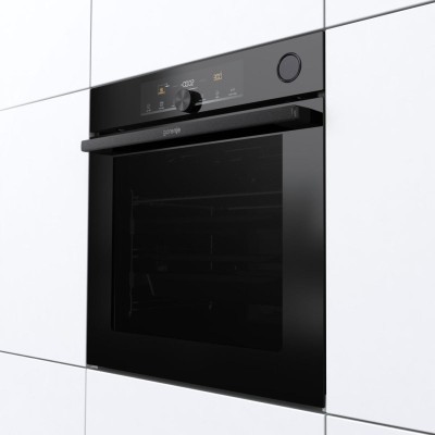 Духова шафа Gorenje електрична, 77л, A+, пара, дисплей, 300 °C, Wi-Fi, чорний (BSA6747A04BGWI)