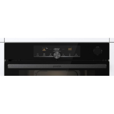 Духова шафа Gorenje електрична, 77л, A+, пара, дисплей, 300 °C, Wi-Fi, чорний (BSA6747A04BGWI)