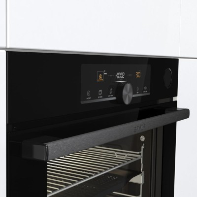 Духова шафа Gorenje електрична, 77л, A+, пара, дисплей, 300 °C, Wi-Fi, чорний (BSA6747A04BGWI)