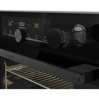 Духова шафа Gorenje електрична, 77л, A+, пара, дисплей, 300 °C, Wi-Fi, чорний (BSA6747A04BGWI)